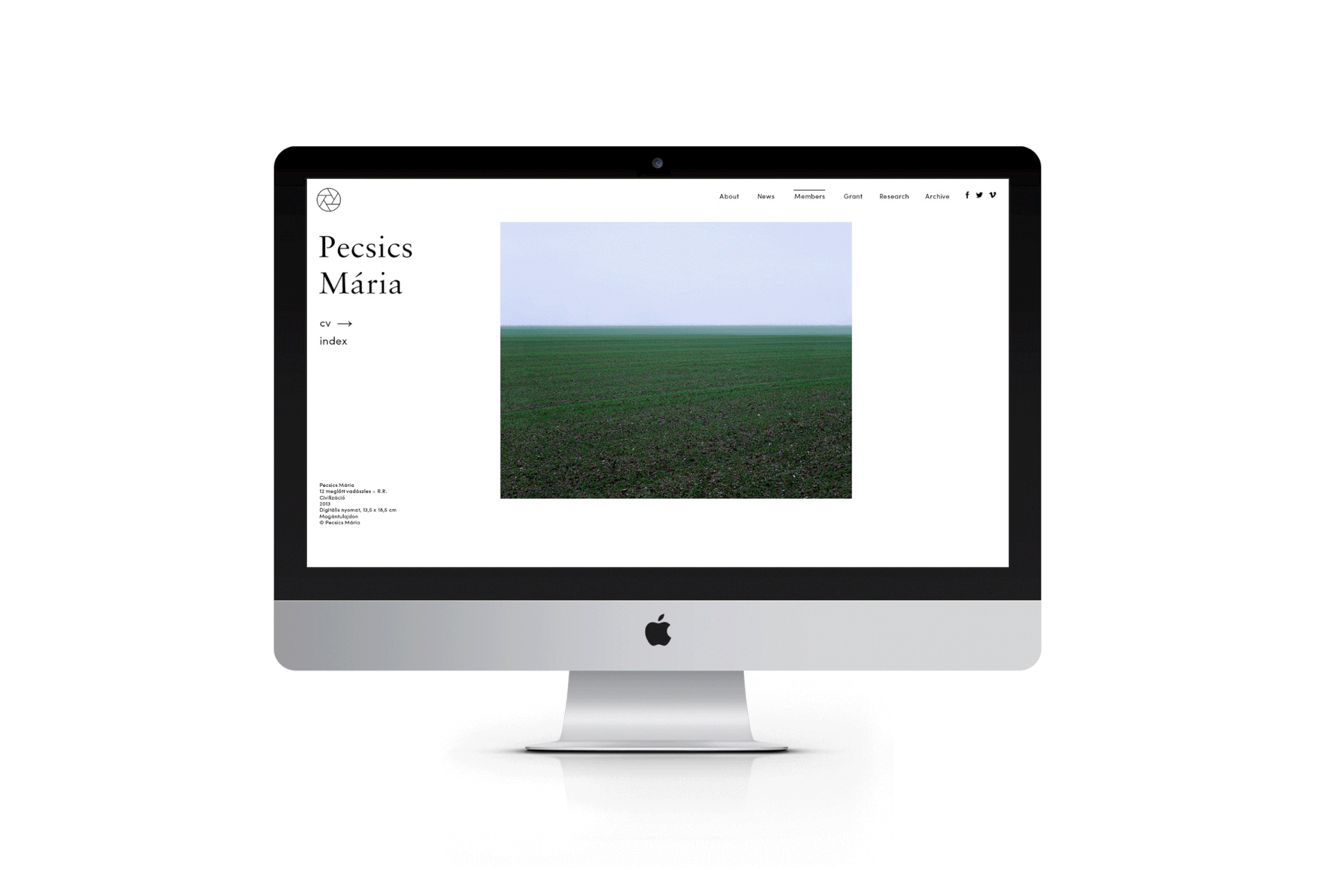 Animated website and identity detail